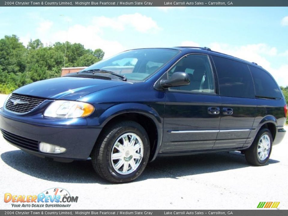 2004 Chrysler Town & Country Limited Midnight Blue Pearlcoat / Medium Slate Gray Photo #2