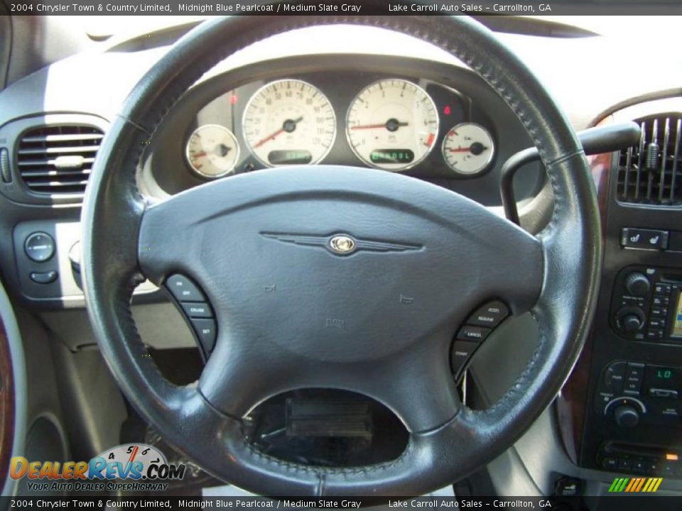 2004 Chrysler Town & Country Limited Midnight Blue Pearlcoat / Medium Slate Gray Photo #16