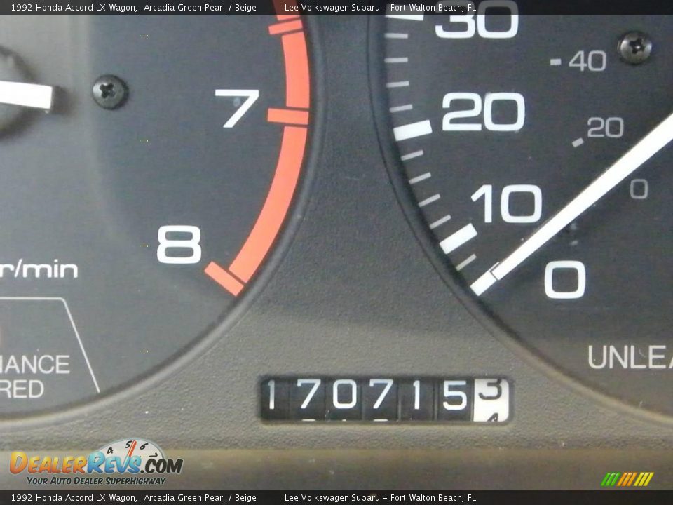 1992 Honda Accord LX Wagon Arcadia Green Pearl / Beige Photo #32