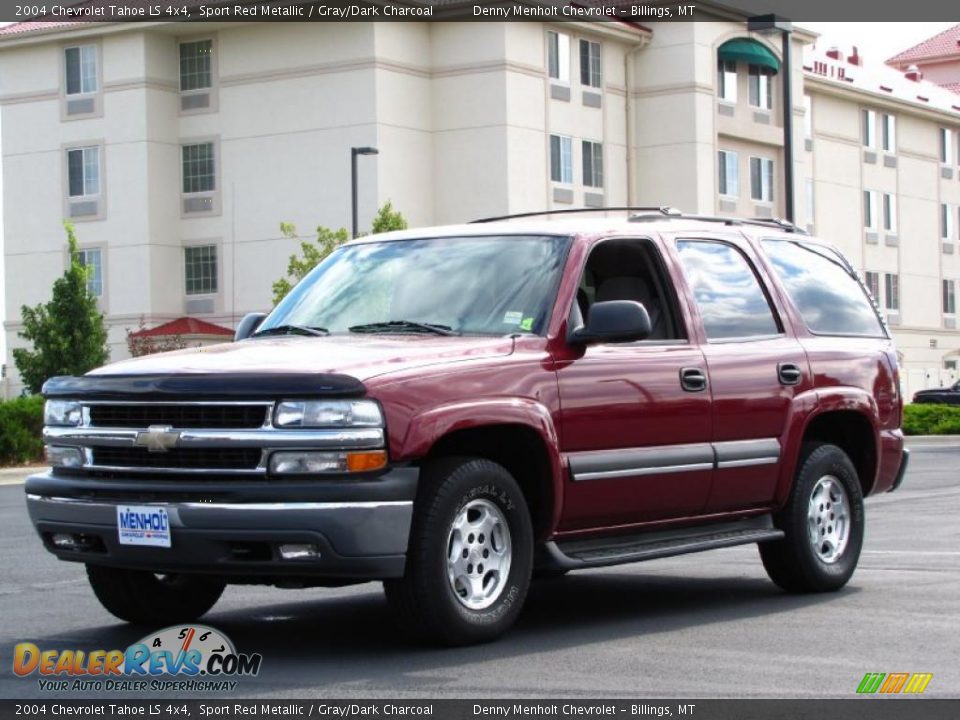 2004 Chevrolet Tahoe LS 4x4 Sport Red Metallic / Gray/Dark Charcoal Photo #2