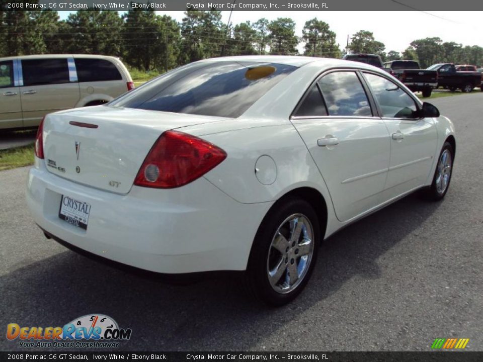 2008 Pontiac G6 GT Sedan Ivory White / Ebony Black Photo #8
