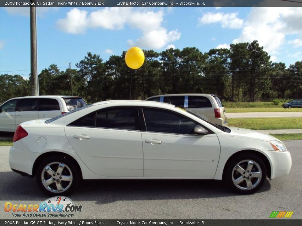 2008 Pontiac G6 GT Sedan Ivory White / Ebony Black Photo #9
