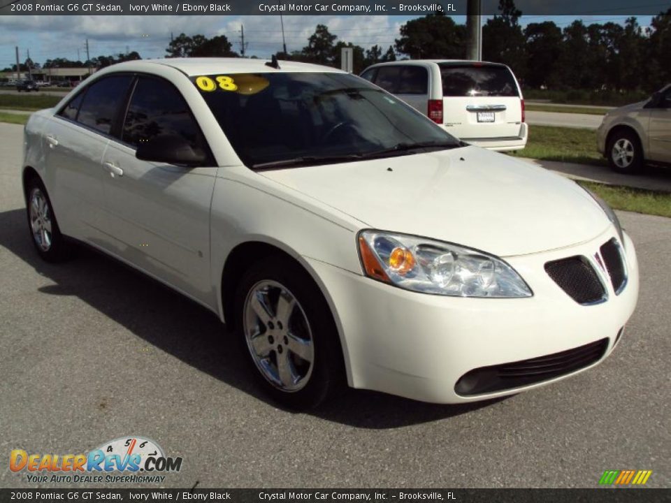 2008 Pontiac G6 GT Sedan Ivory White / Ebony Black Photo #10