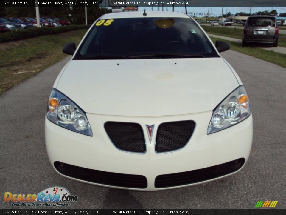 2008 Pontiac G6 GT Sedan Ivory White / Ebony Black Photo #13