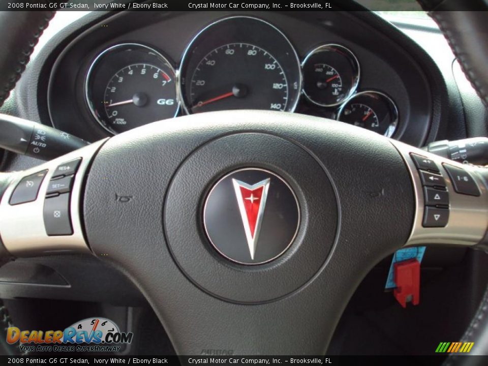2008 Pontiac G6 GT Sedan Ivory White / Ebony Black Photo #21