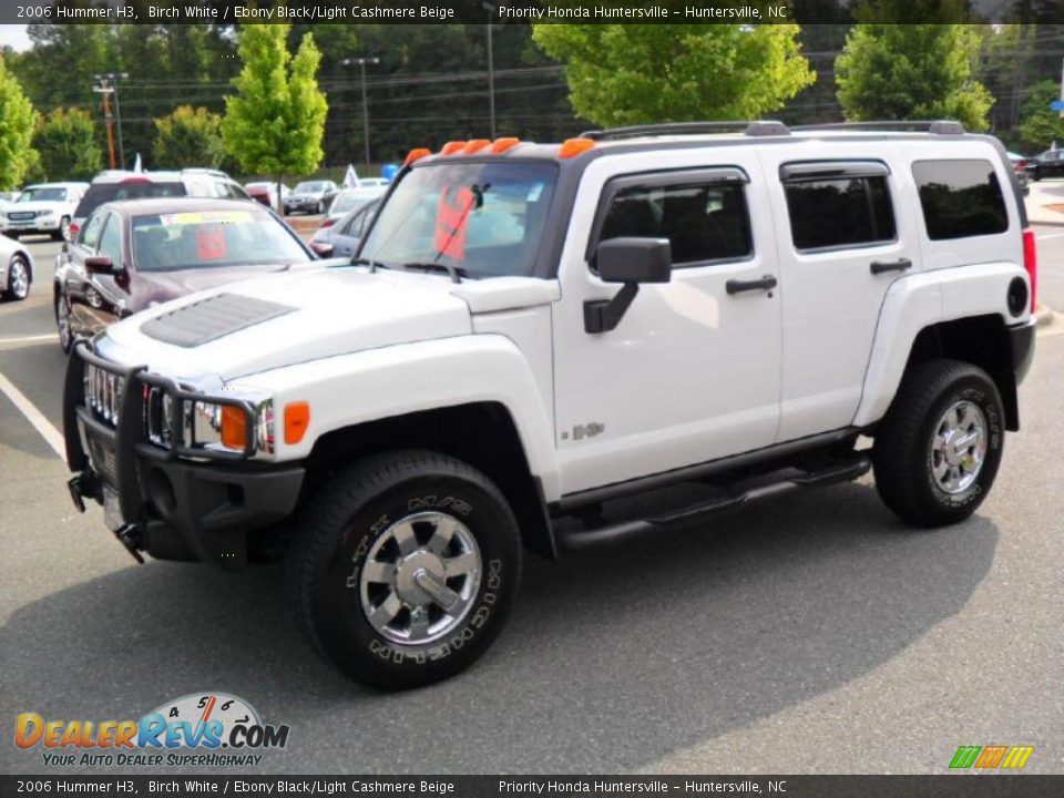 2006 Hummer H3 Birch White / Ebony Black/Light Cashmere Beige Photo #1