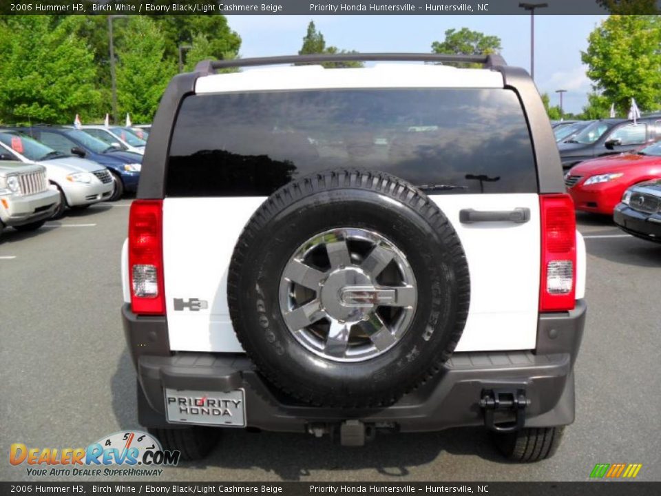2006 Hummer H3 Birch White / Ebony Black/Light Cashmere Beige Photo #3
