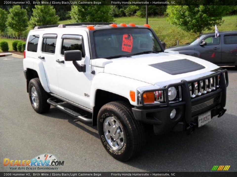 2006 Hummer H3 Birch White / Ebony Black/Light Cashmere Beige Photo #5