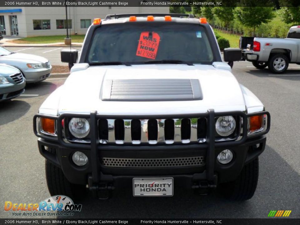2006 Hummer H3 Birch White / Ebony Black/Light Cashmere Beige Photo #6