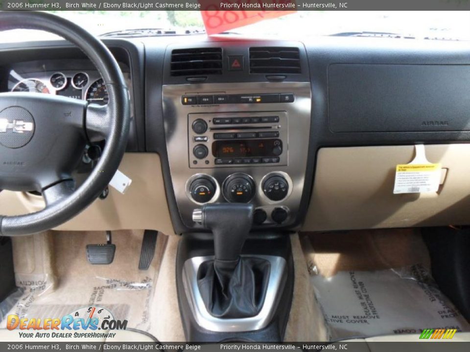 2006 Hummer H3 Birch White / Ebony Black/Light Cashmere Beige Photo #16