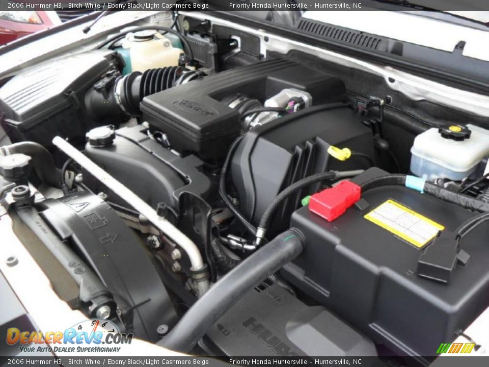 2006 Hummer H3 Birch White / Ebony Black/Light Cashmere Beige Photo #24