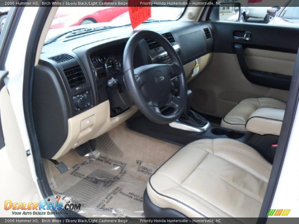 2006 Hummer H3 Birch White / Ebony Black/Light Cashmere Beige Photo #25