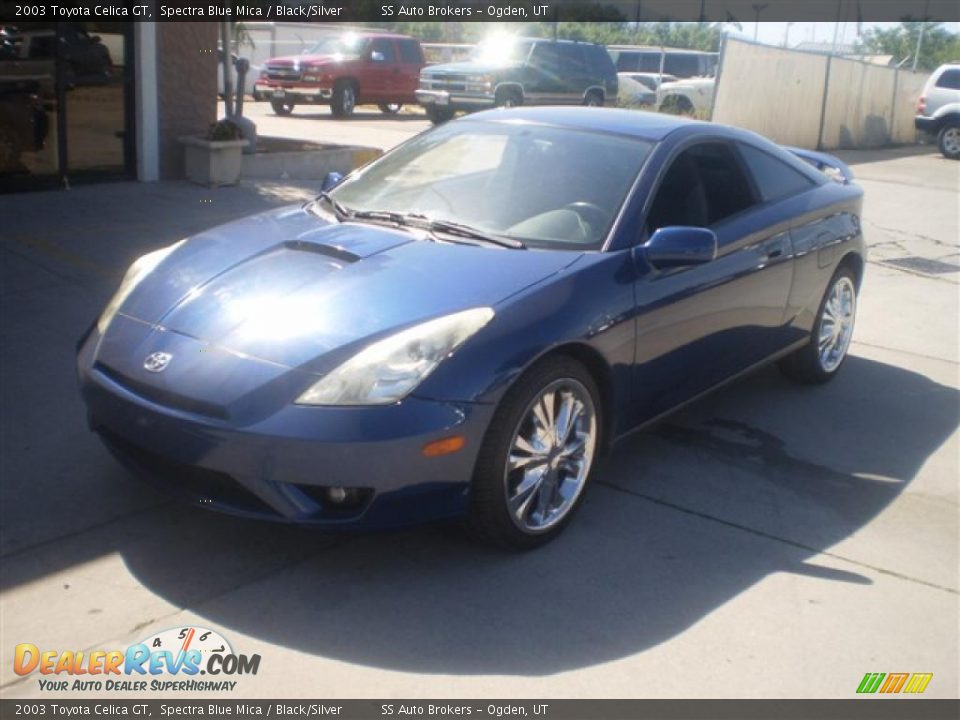 2003 Toyota Celica GT Spectra Blue Mica / Black/Silver Photo #2