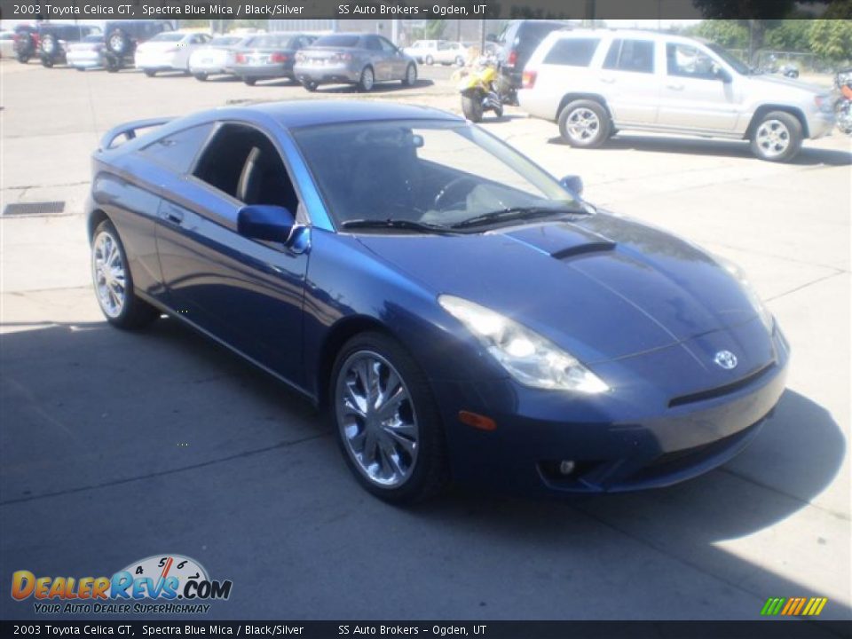 2003 Toyota Celica GT Spectra Blue Mica / Black/Silver Photo #3