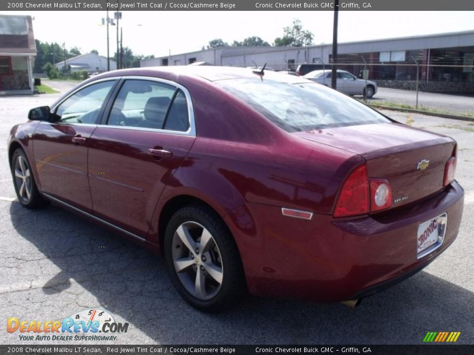 2008 Chevrolet Malibu LT Sedan Red Jewel Tint Coat / Cocoa/Cashmere Beige Photo #3