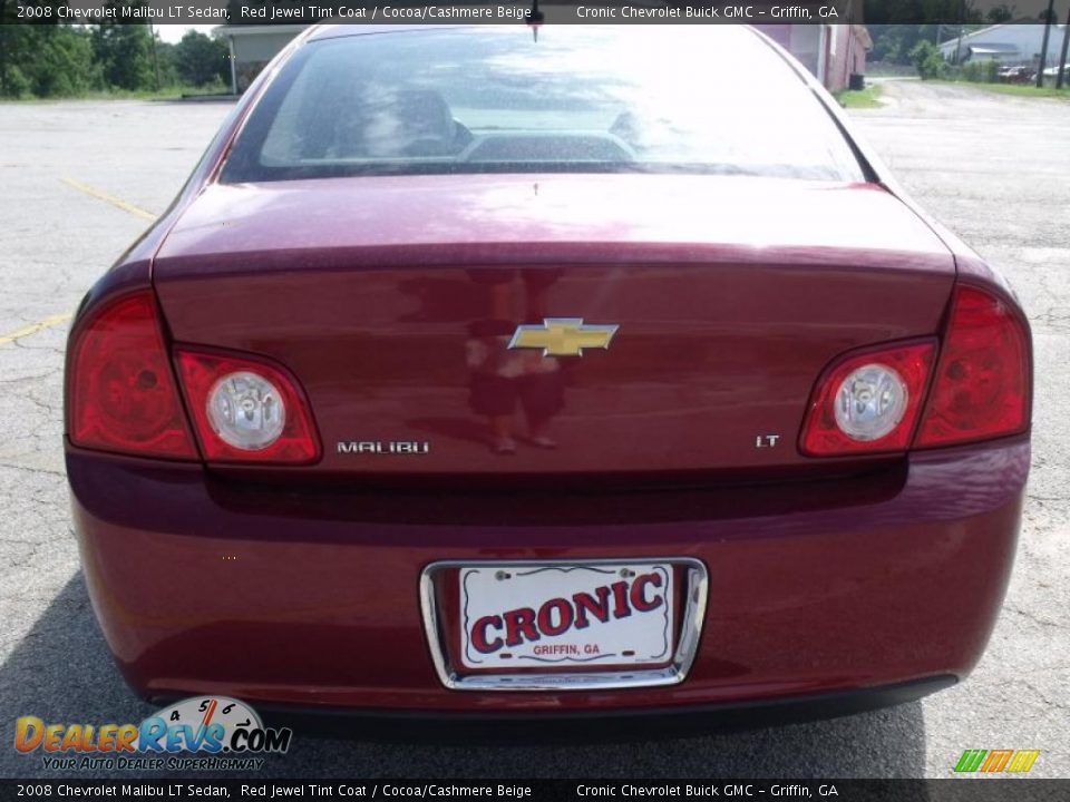2008 Chevrolet Malibu LT Sedan Red Jewel Tint Coat / Cocoa/Cashmere Beige Photo #4