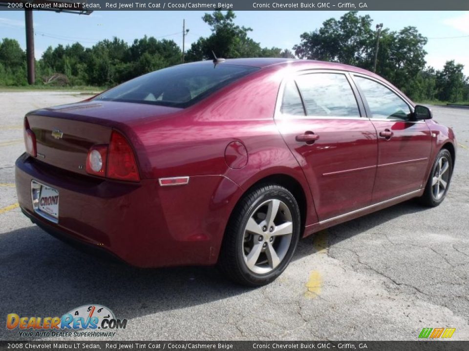 2008 Chevrolet Malibu LT Sedan Red Jewel Tint Coat / Cocoa/Cashmere Beige Photo #5