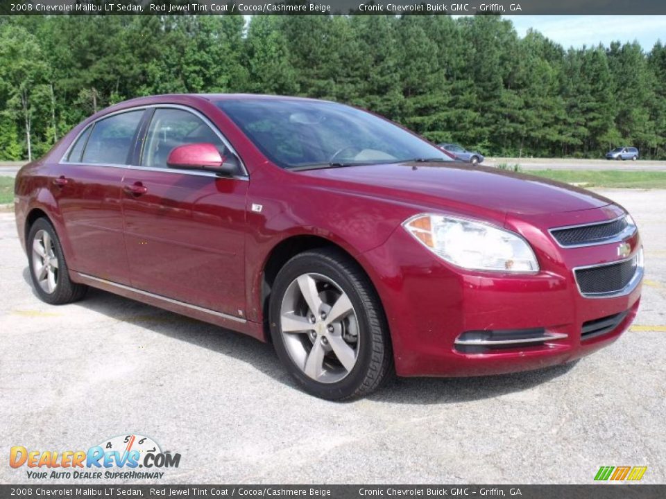 2008 Chevrolet Malibu LT Sedan Red Jewel Tint Coat / Cocoa/Cashmere Beige Photo #7