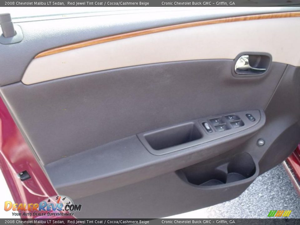 2008 Chevrolet Malibu LT Sedan Red Jewel Tint Coat / Cocoa/Cashmere Beige Photo #11