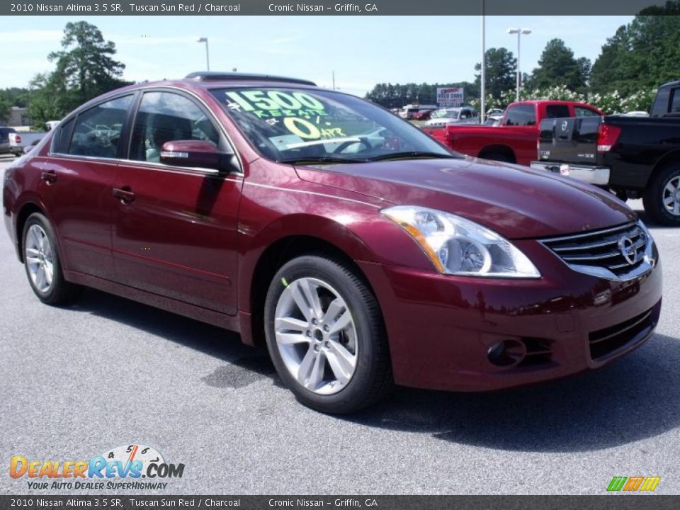 2010 Nissan Altima 3.5 SR Tuscan Sun Red / Charcoal Photo #7