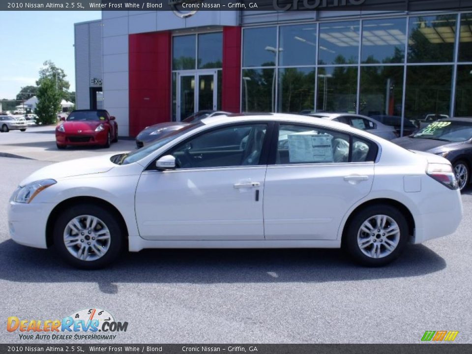 2010 Nissan Altima 2.5 SL Winter Frost White / Blond Photo #2
