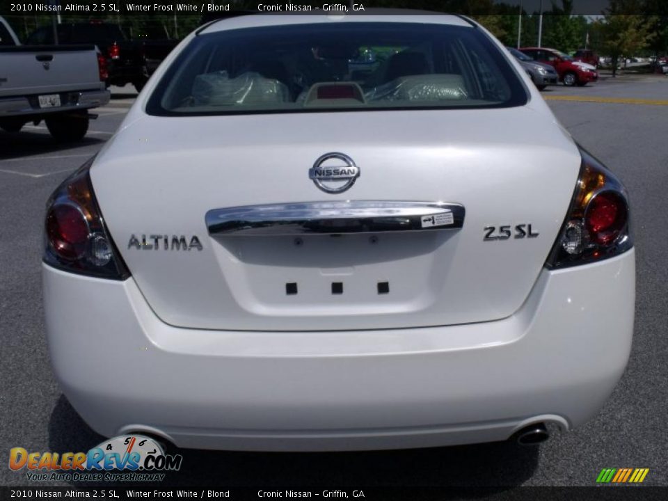 2010 Nissan Altima 2.5 SL Winter Frost White / Blond Photo #4
