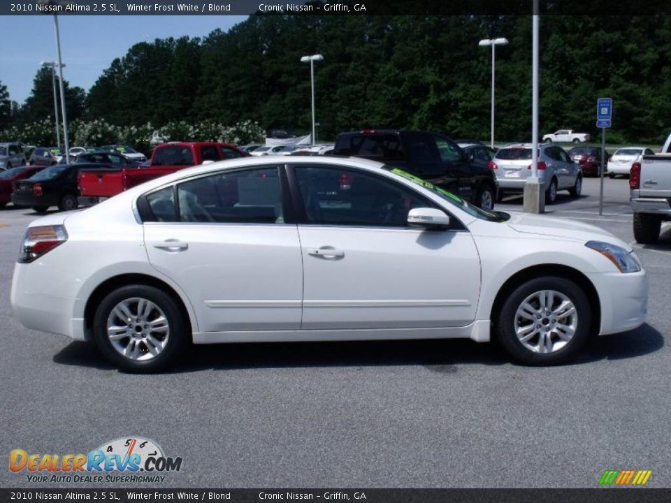 2010 Nissan Altima 2.5 SL Winter Frost White / Blond Photo #6