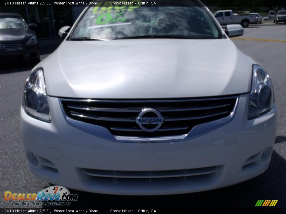 2010 Nissan Altima 2.5 SL Winter Frost White / Blond Photo #8