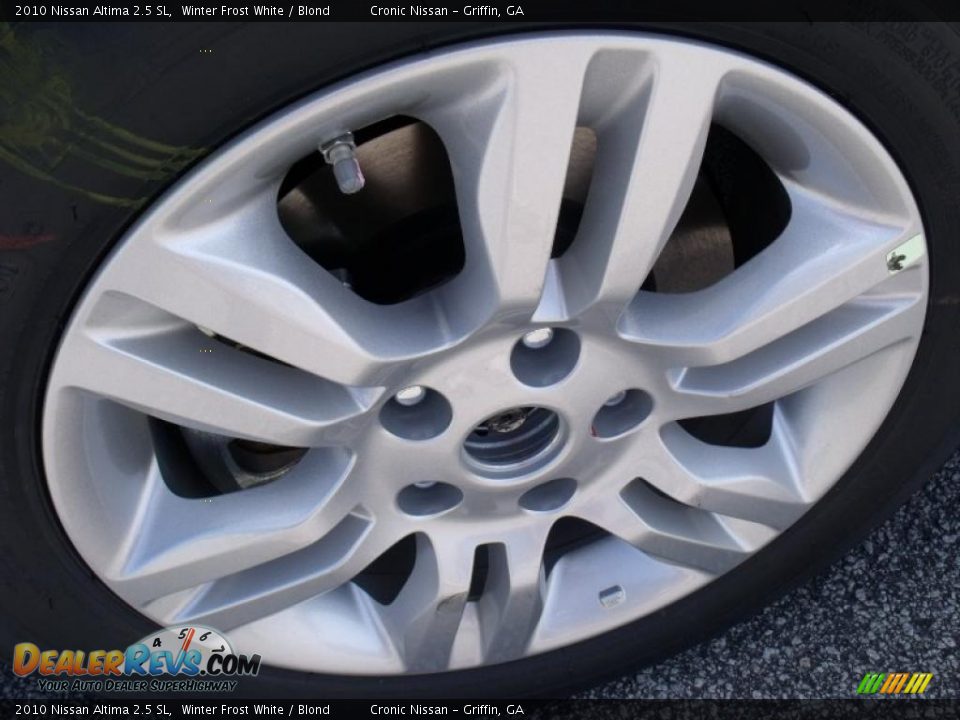 2010 Nissan Altima 2.5 SL Winter Frost White / Blond Photo #9