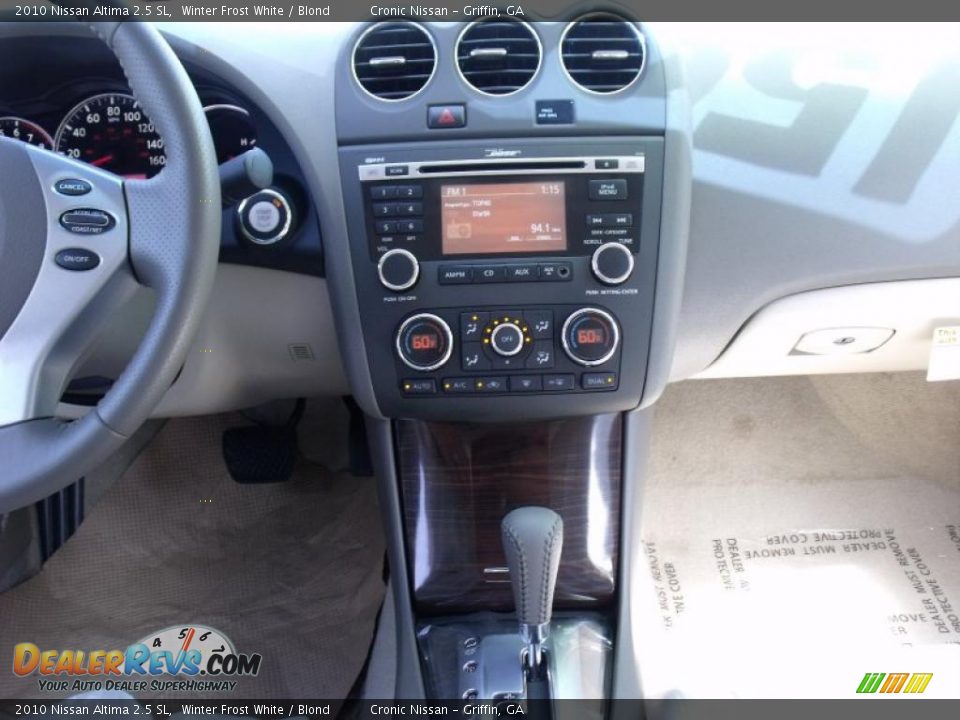 2010 Nissan Altima 2.5 SL Winter Frost White / Blond Photo #11