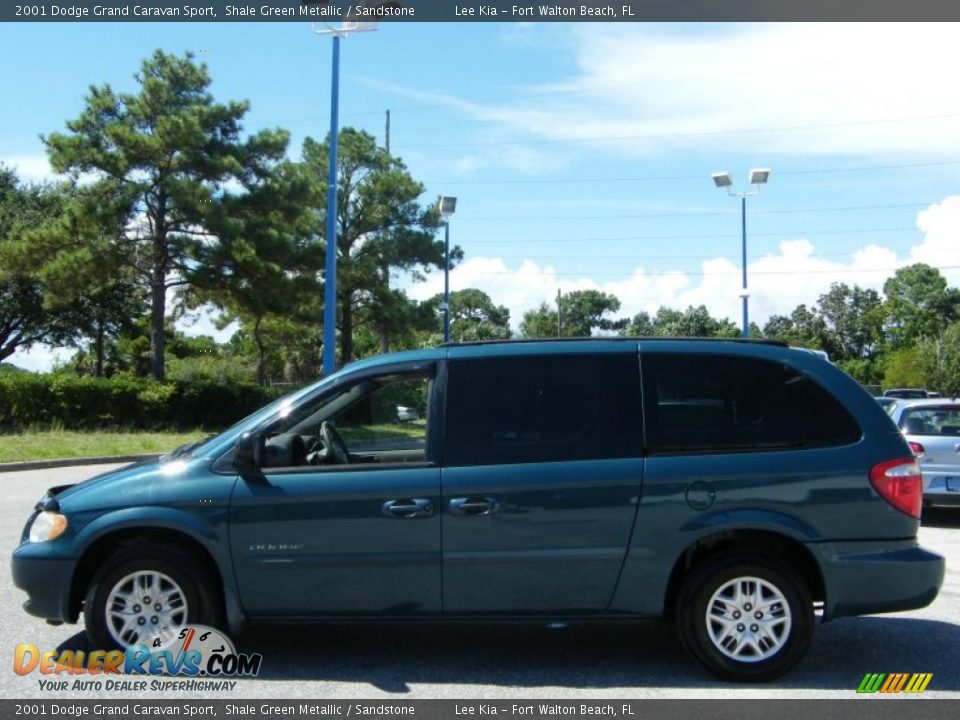 2001 Dodge Grand Caravan Sport Shale Green Metallic / Sandstone Photo #2