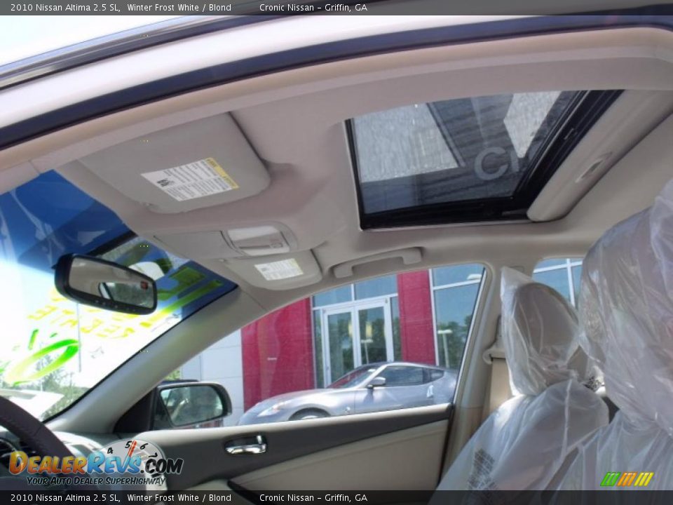 2010 Nissan Altima 2.5 SL Winter Frost White / Blond Photo #13