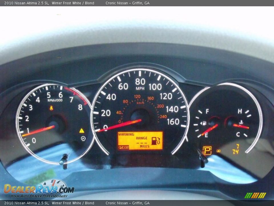 2010 Nissan Altima 2.5 SL Winter Frost White / Blond Photo #14
