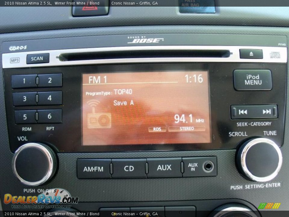 2010 Nissan Altima 2.5 SL Winter Frost White / Blond Photo #15