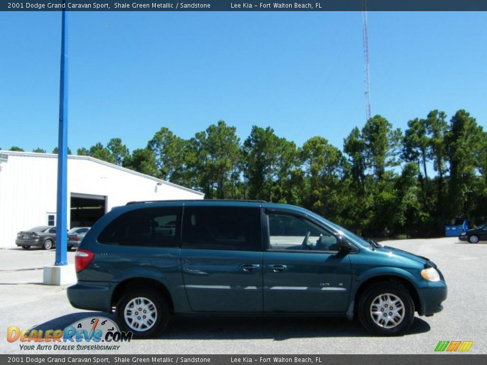2001 Dodge Grand Caravan Sport Shale Green Metallic / Sandstone Photo #6