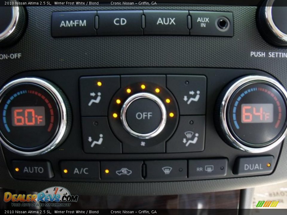 2010 Nissan Altima 2.5 SL Winter Frost White / Blond Photo #17