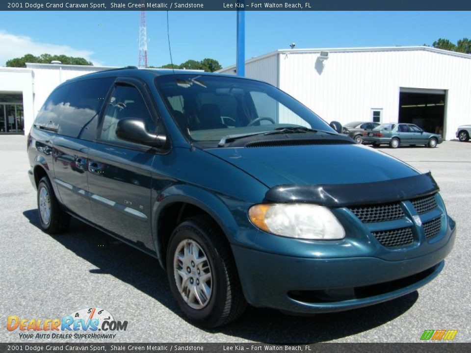 2001 Dodge Grand Caravan Sport Shale Green Metallic / Sandstone Photo #7