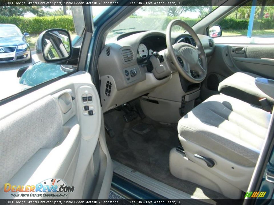 2001 Dodge Grand Caravan Sport Shale Green Metallic / Sandstone Photo #13