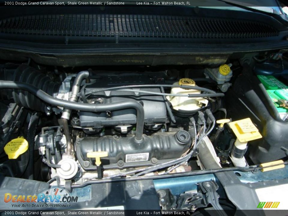 2001 Dodge Grand Caravan Sport Shale Green Metallic / Sandstone Photo #30