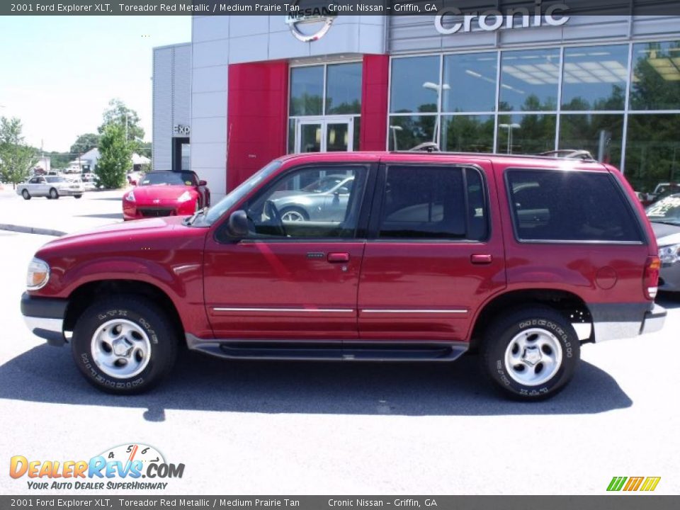 2001 Ford Explorer XLT Toreador Red Metallic / Medium Prairie Tan Photo #2
