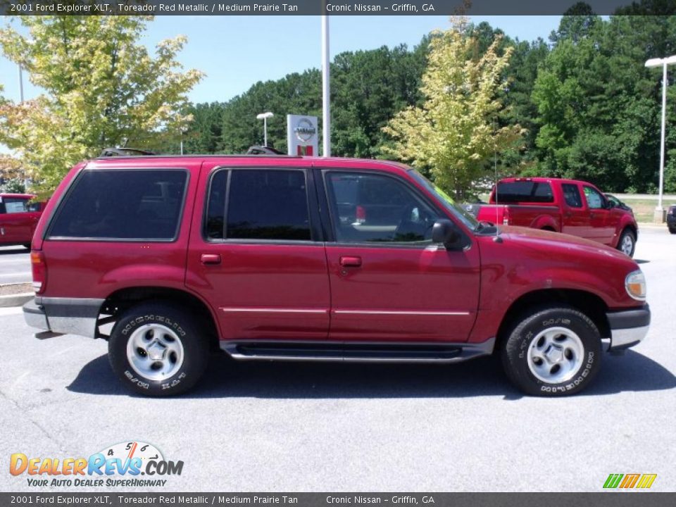 2001 Ford Explorer XLT Toreador Red Metallic / Medium Prairie Tan Photo #6