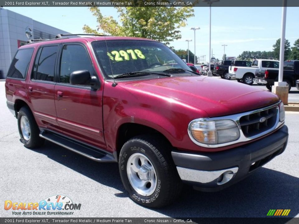 2001 Ford Explorer XLT Toreador Red Metallic / Medium Prairie Tan Photo #7