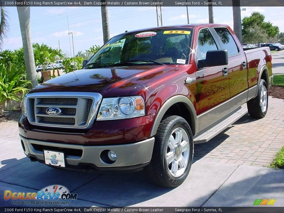 2006 Ford F150 King Ranch SuperCrew 4x4 Dark Copper Metallic / Castano Brown Leather Photo #8