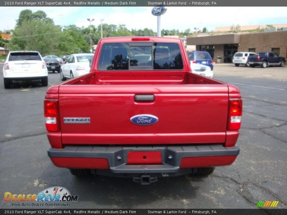 2010 Ford Ranger XLT SuperCab 4x4 Redfire Metallic / Medium Dark Flint Photo #4