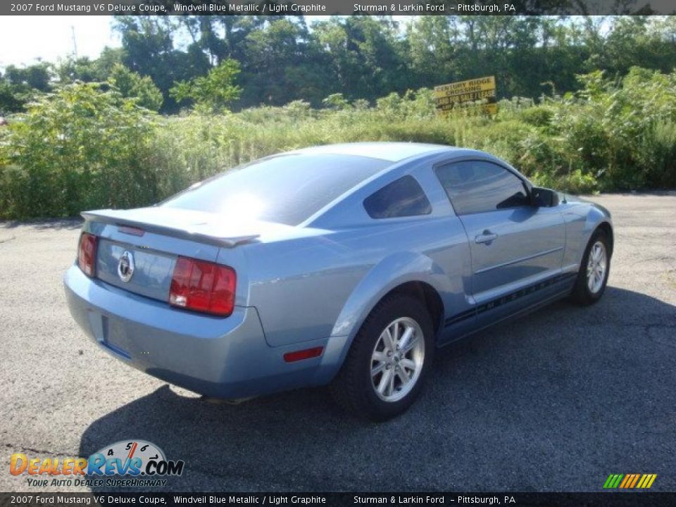 2007 Ford Mustang V6 Deluxe Coupe Windveil Blue Metallic / Light Graphite Photo #3
