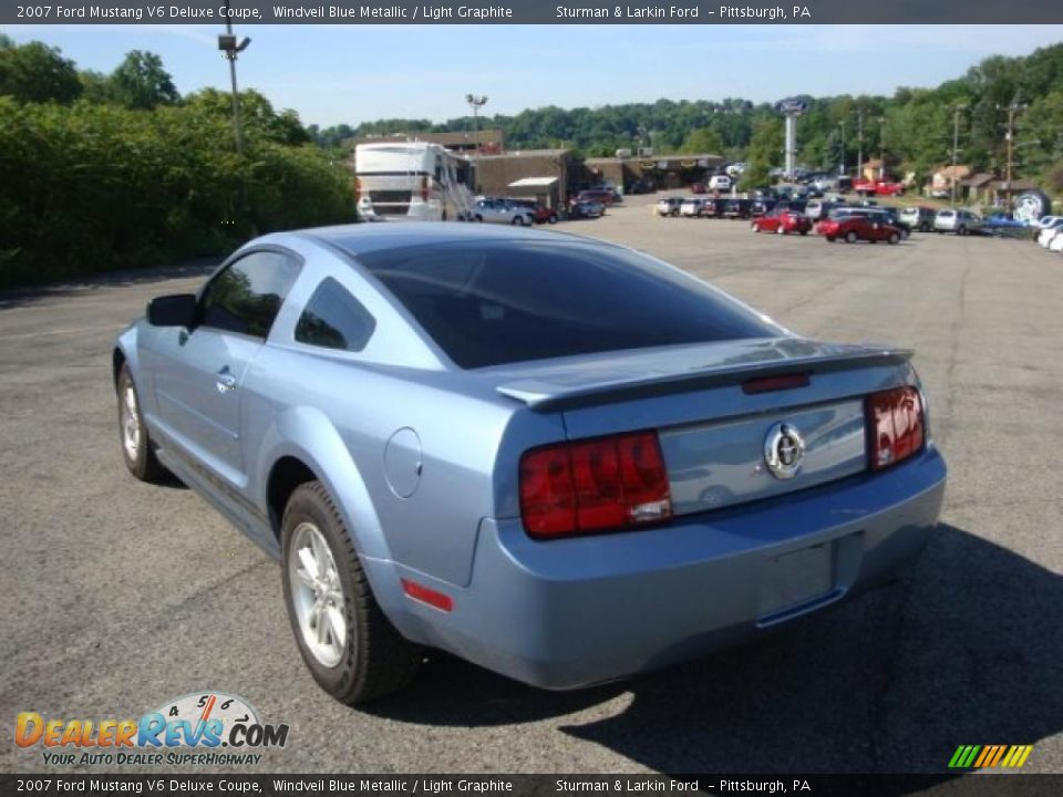 2007 Ford Mustang V6 Deluxe Coupe Windveil Blue Metallic / Light Graphite Photo #5