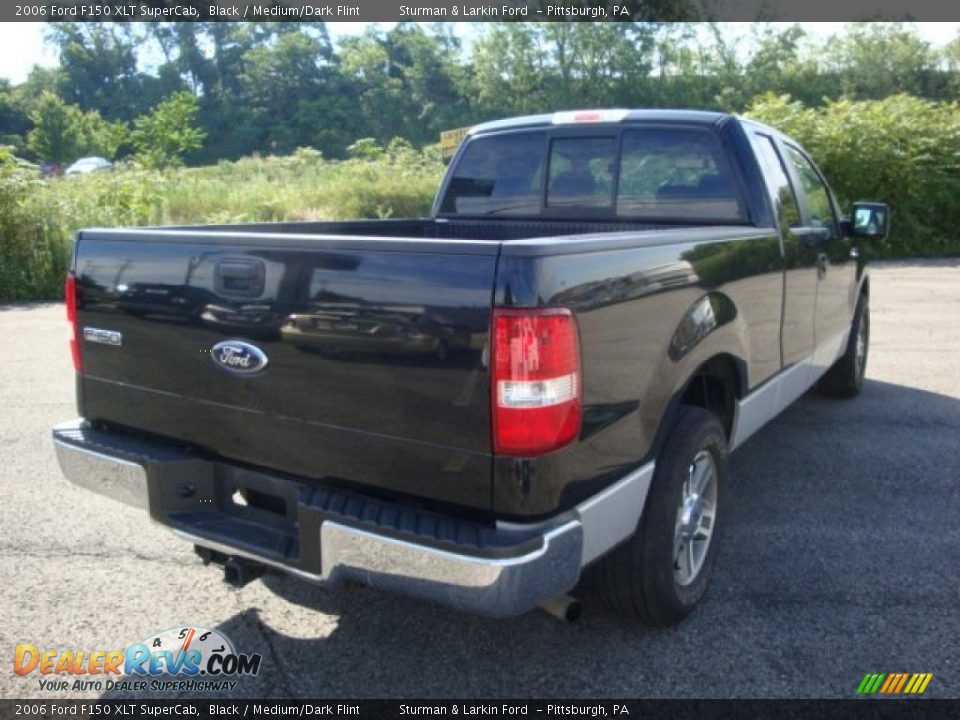 2006 Ford F150 XLT SuperCab Black / Medium/Dark Flint Photo #3