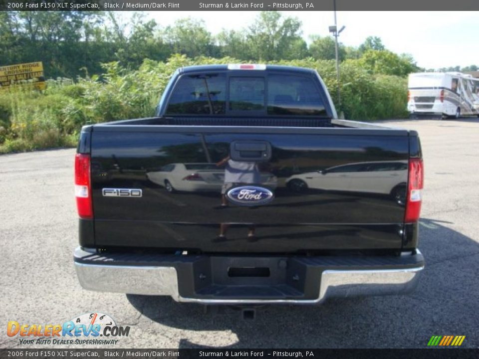 2006 Ford F150 XLT SuperCab Black / Medium/Dark Flint Photo #4