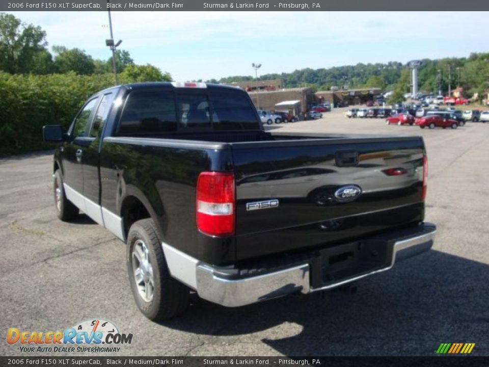 2006 Ford F150 XLT SuperCab Black / Medium/Dark Flint Photo #5