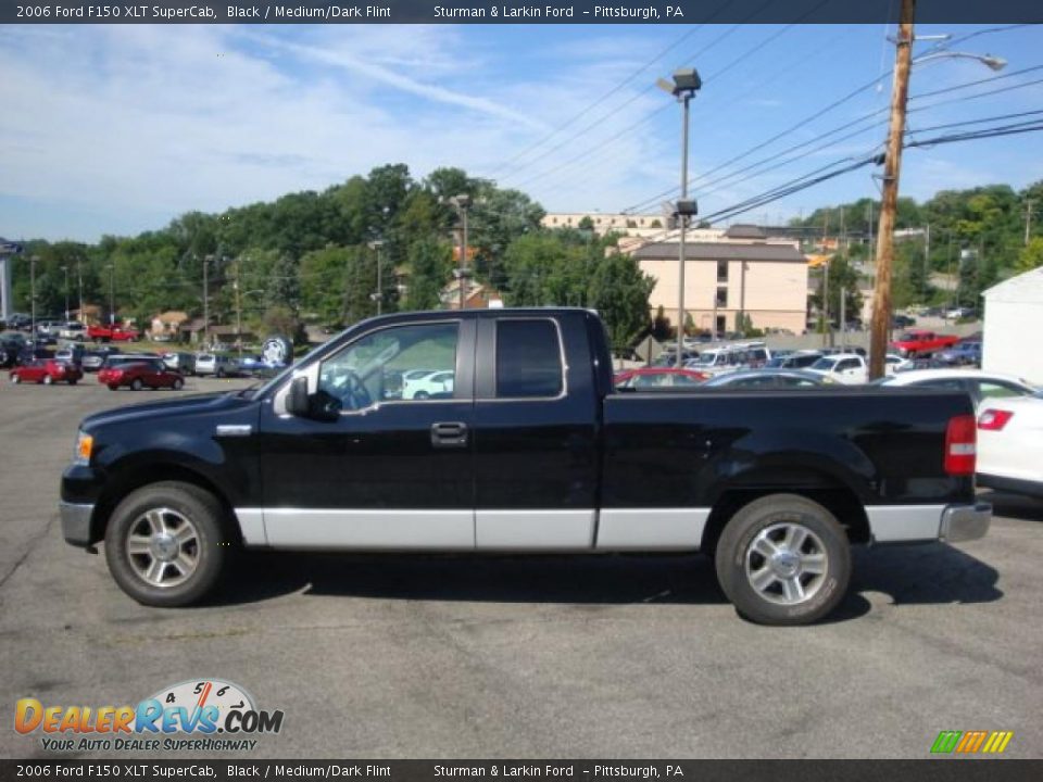 2006 Ford F150 XLT SuperCab Black / Medium/Dark Flint Photo #6